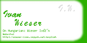 ivan wieser business card